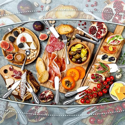 Miniatura 6 de 38 piezas de accesorios de tabla de charcutería de verano, incluye juego de cuchillos de queso, tazones, marcadores de queso, pinzas, cucharas y