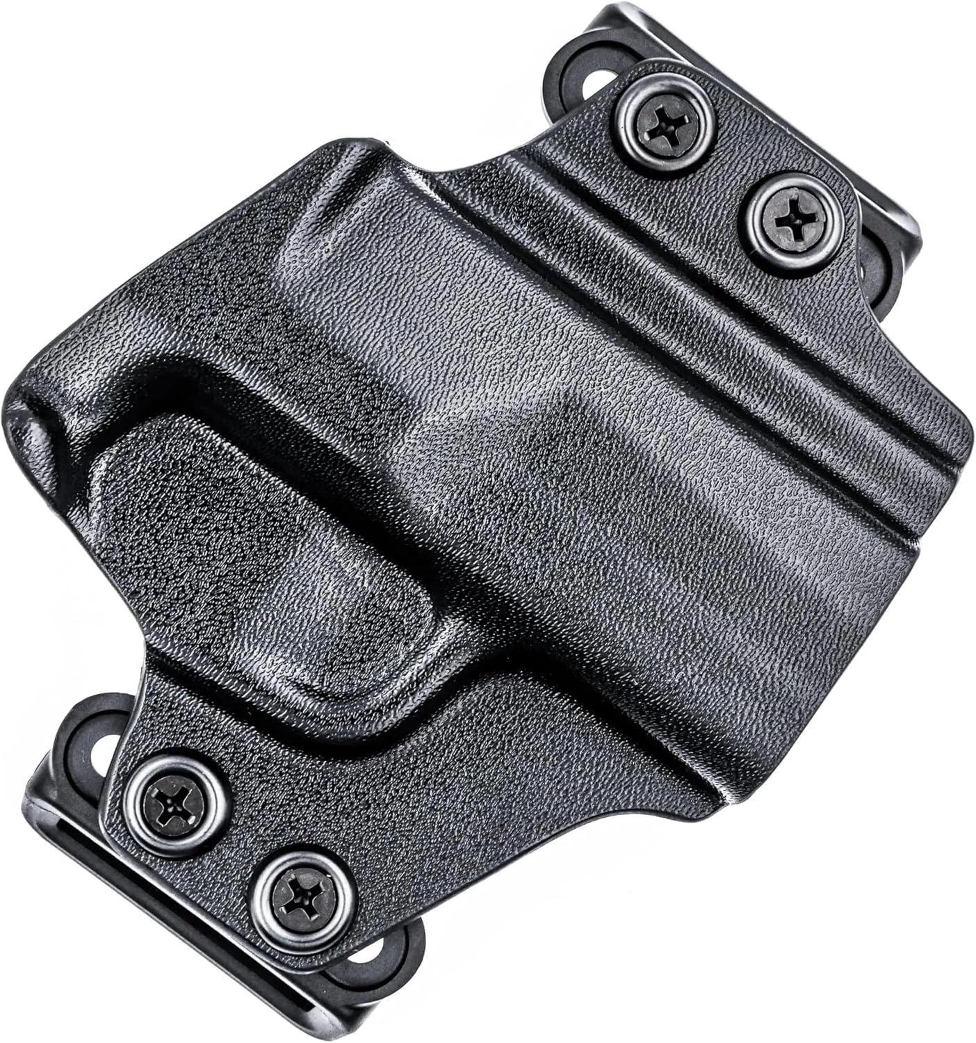 Rounded OWB Pancake Holster - Outside Waistband Carry, American Made, Concealment Express, Black Kydex, Optics Ready, Fits: