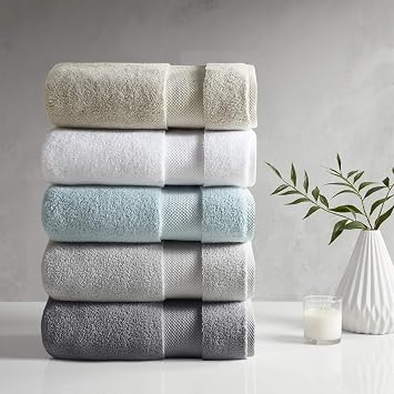 Madison Park Splendor 1000 GSM Cotton Plush Bath Towel Set, 6 Piece, Blue