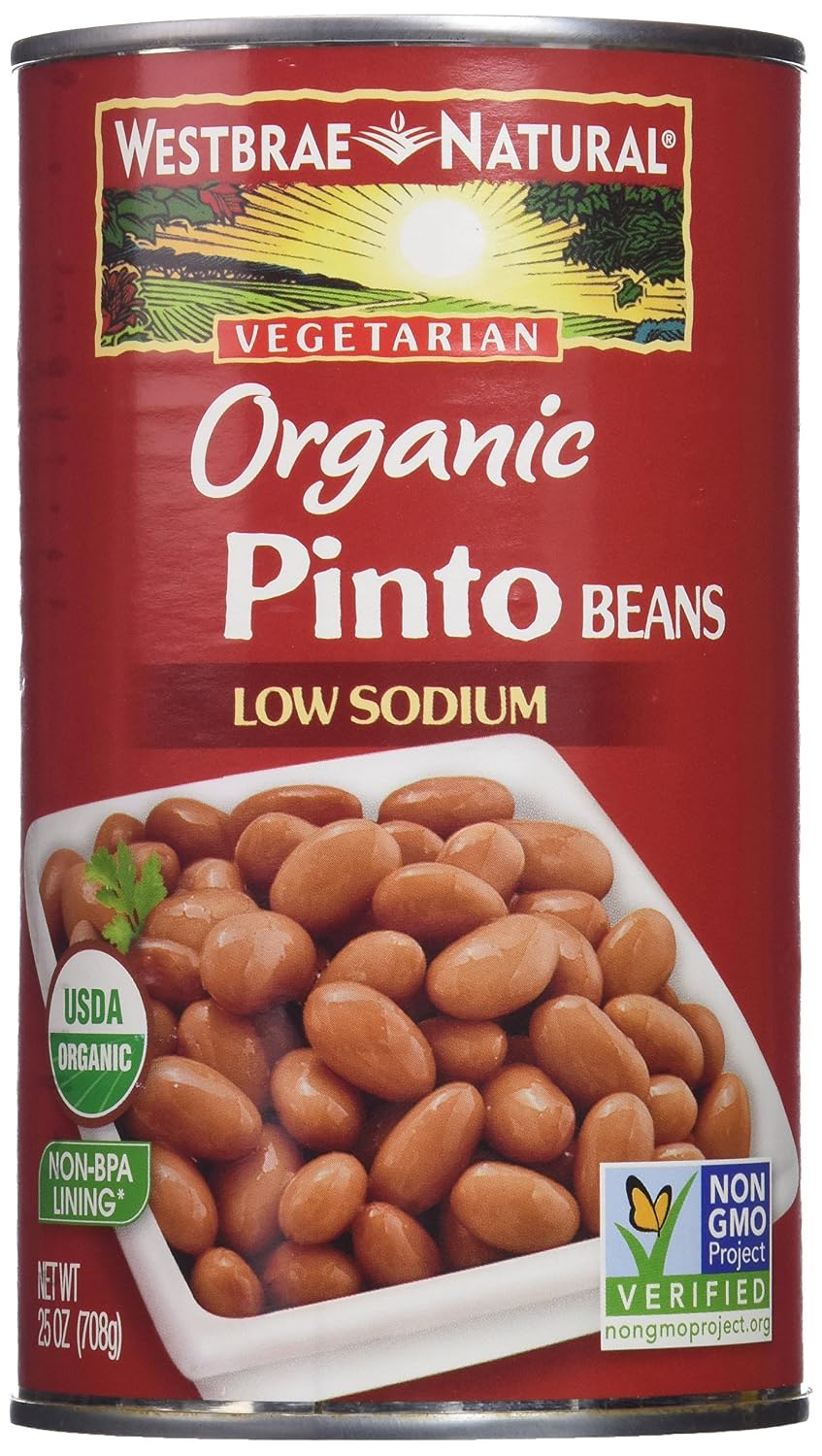 Westbrae Pinto Beans, Organic, 25-Ounce (Pack of 6)