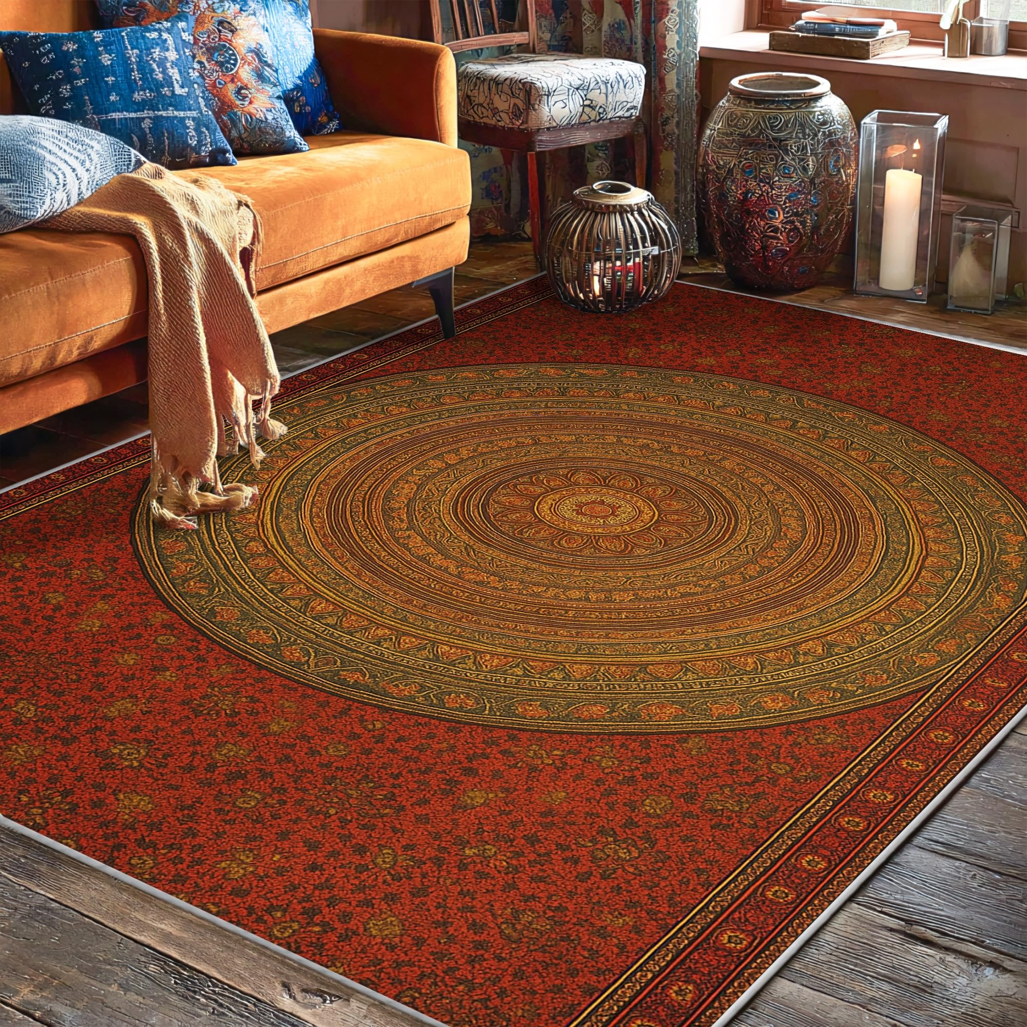 Tapis traditionnel bohème chic pour décoration de chambre
