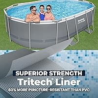 Vista 6 de Bestway 56655E Power Steel - Juego de piscina de 16 x 10 x 42 pulgadas, marco ovalado para exteriores sobre el suelo, con bomba de filtro