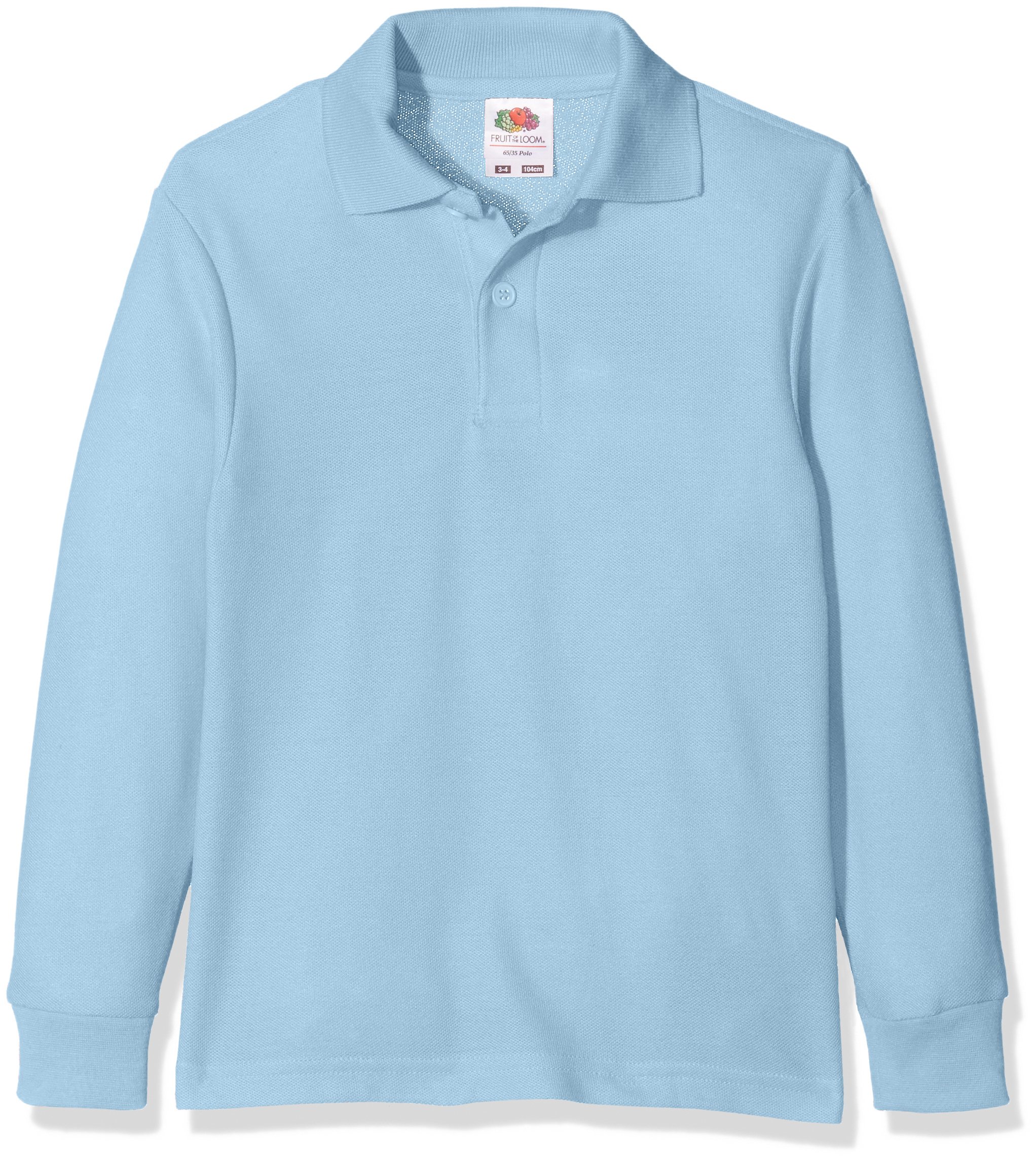 Fruit of the Loom Boys' Polo Shirt, Sky Blue 320, 128