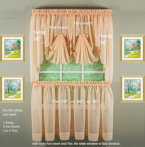 Vista 705 de Today's Curtain - Cortina Emelia de gasa original, panel de 84 pulgadas, negro, 60 pulgadas de ancho x 84 pulgadas de largo