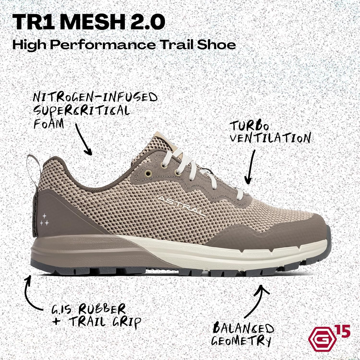 Astral TR1 Mesh 2.0 Hiking Shoes - Men's & Women's Lightweight, Breathable Trail & Water Shoes for Hiking & Backpacking