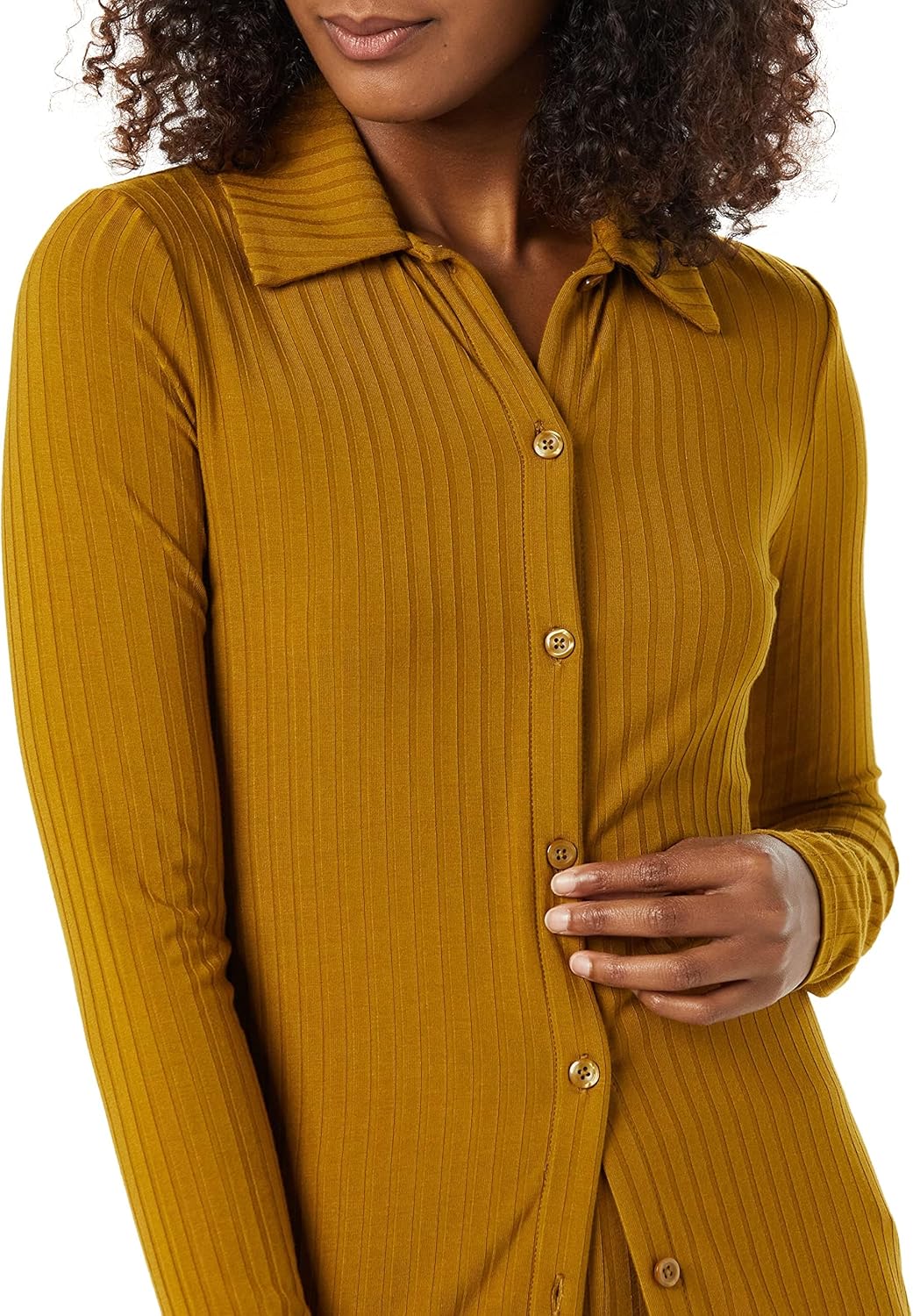 Amazon Essentials womens Wide Rib Long Sleeve Button-up Collared Cardigan (Pants Sold Separately) - Image 2