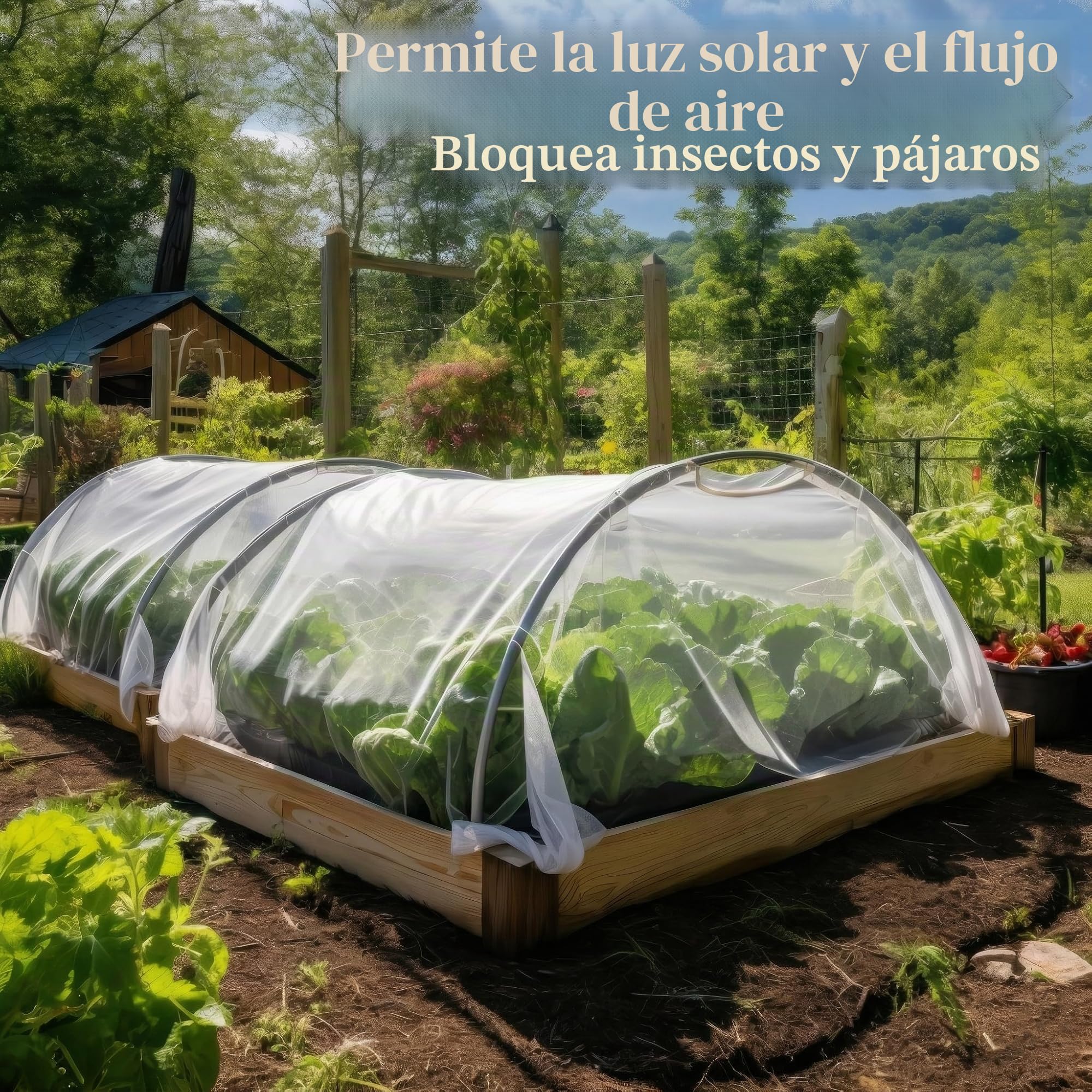 Malla Antipajaros de Jardín, Red Antiinsectos de 3x9 Metros