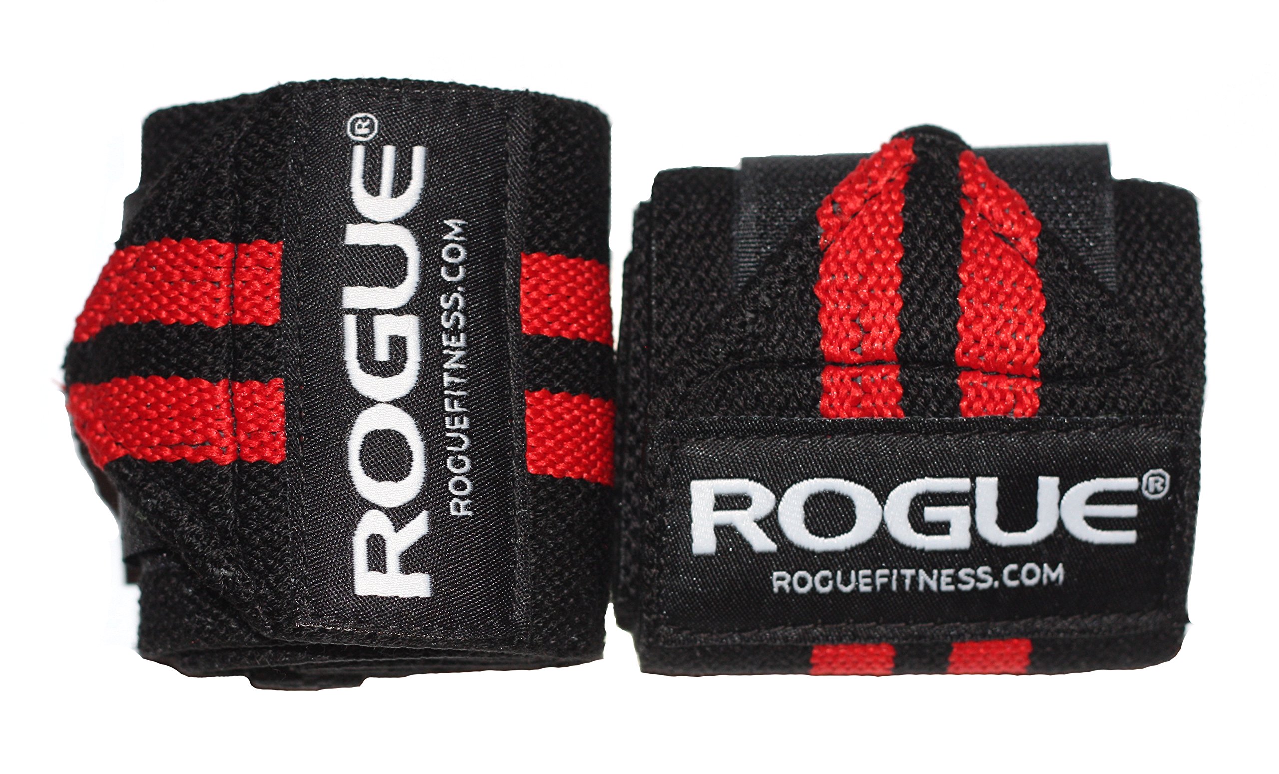 Rogue Fitness Wrist Wraps Available in Multiple Colors (Black/Red, 24