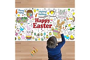 OHOME Easter Giant Coloring Poster/Tablecloth