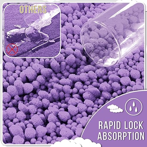 Miniatura 35 de Yimobra - Tapete de baño largo de felpilla, grande de 55.1 x 24 pulgadas, microfibra gruesa, absorbente, extrasuave, antideslizante, peludo, lavable