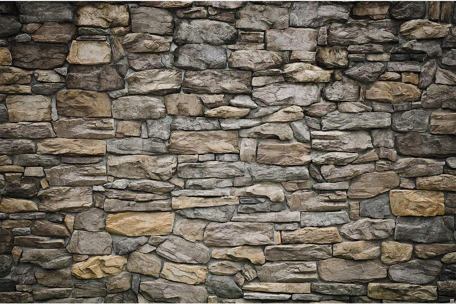 Best Seller Large Photo Wallpaper – Grey Stonewall – Picture Decoration Modern Stone Pattern Wall Cladding Optic Industrial Design Masonry Image Decor Wall Mural (132.3x93.7in - 336x238cm)