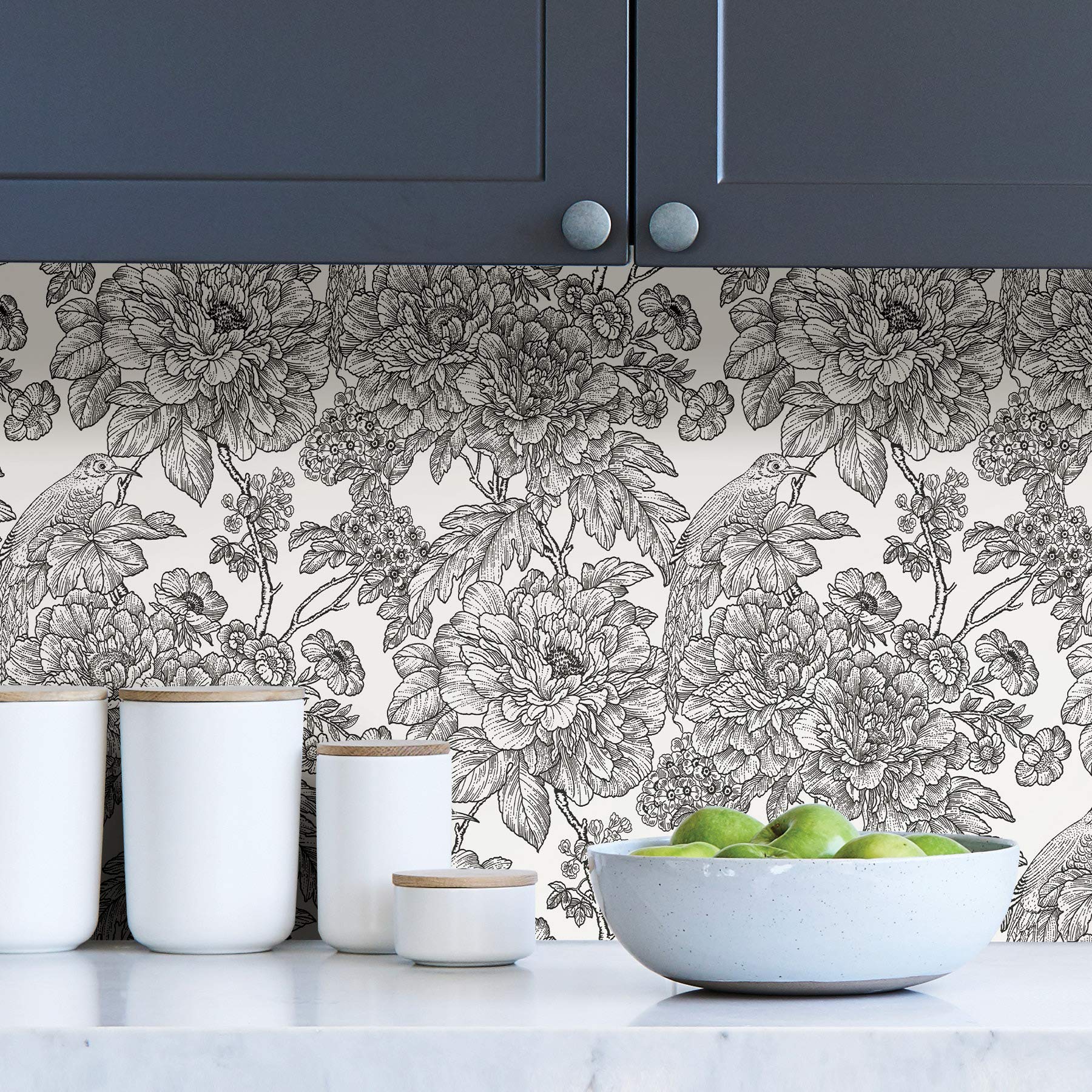 NuWallpaper 2019 (SW) Sudbury Black, Black & White, 52 x 549 cm - Image 3