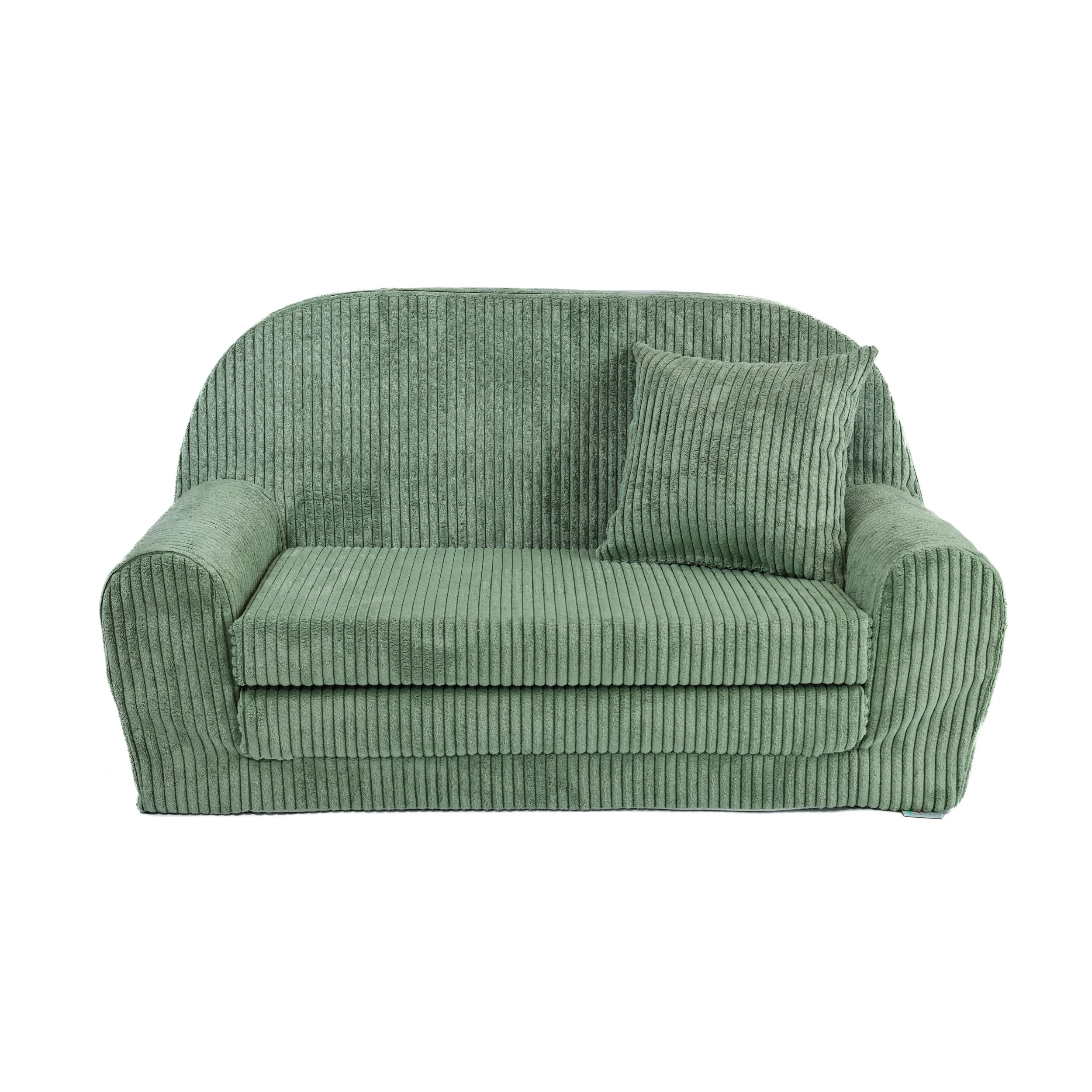 FORTISLINE Canapé enfant dépliable 78x45x40 cm - Canapé enfant en velours avec surface de couchage 104 cm, Mini canapé pour chambre d'enfant, Housse amovible et lavable, Oeko-TEX Standard 100