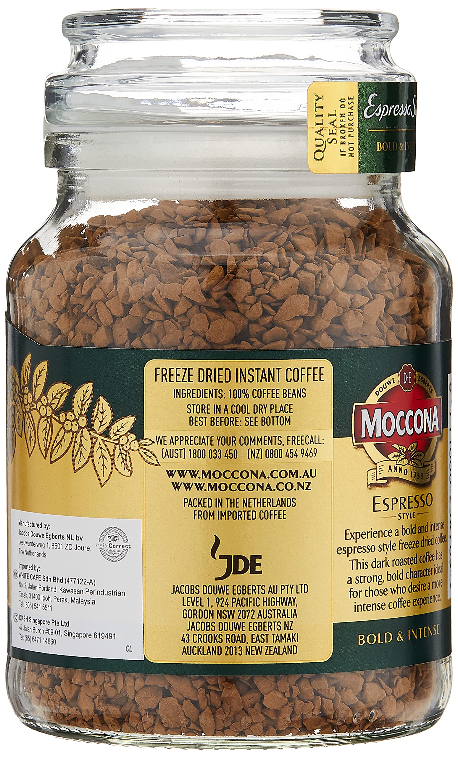 Amazon.co.jp: Moccona(モコナ) モッコナ エスプレッソ100g モカ 個