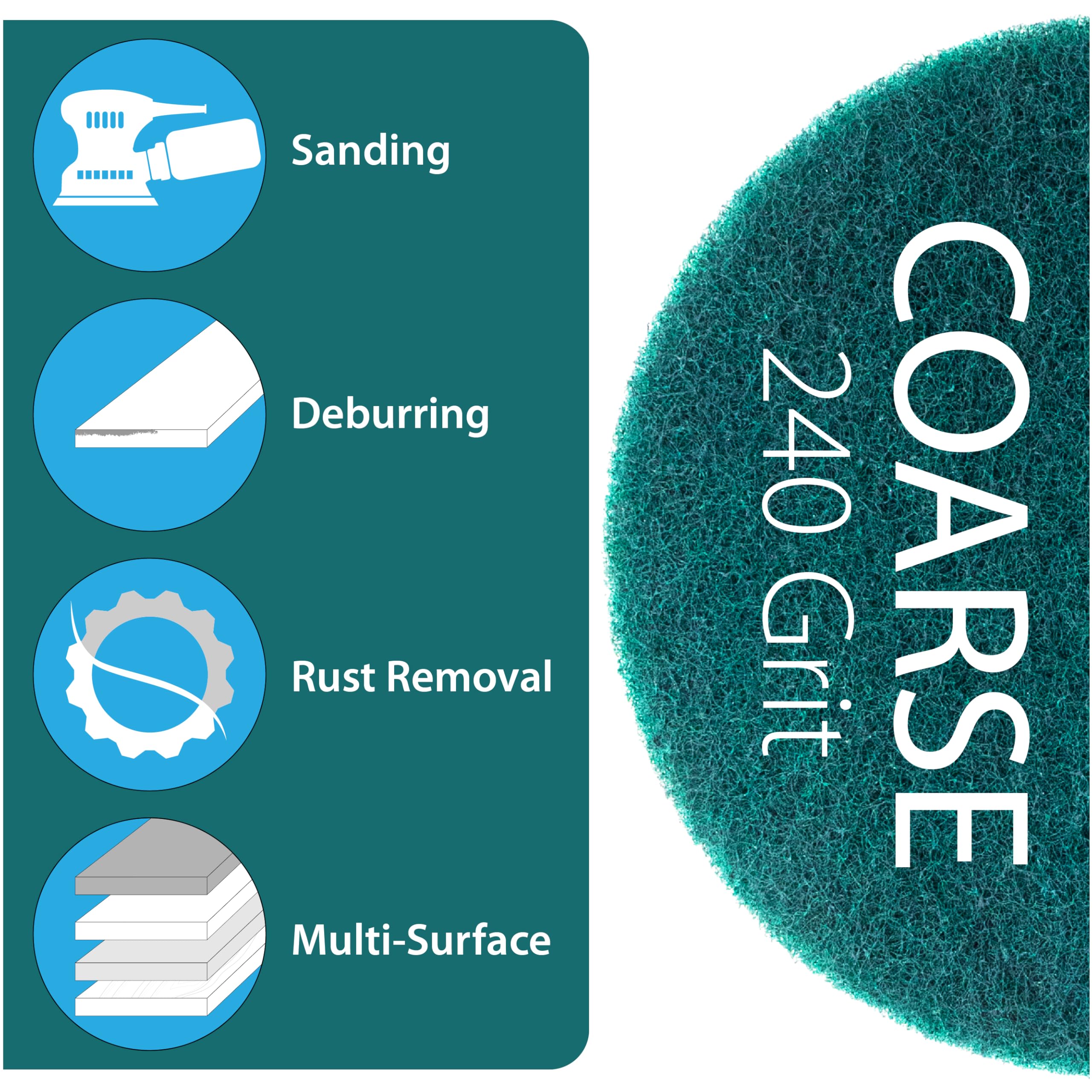 5" Abrasive Pads - Paint Removal & Sanding -6 5" Abrasive Pads - Paint Removal & Sanding -6