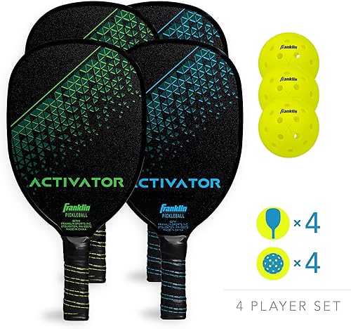 Miniatura 2 de Franklin Sports Pickleball - Juego de paletas y bolas de Pickleball de madera + Pickleballs - Activador - US Pickleball (USAPA) aprobado