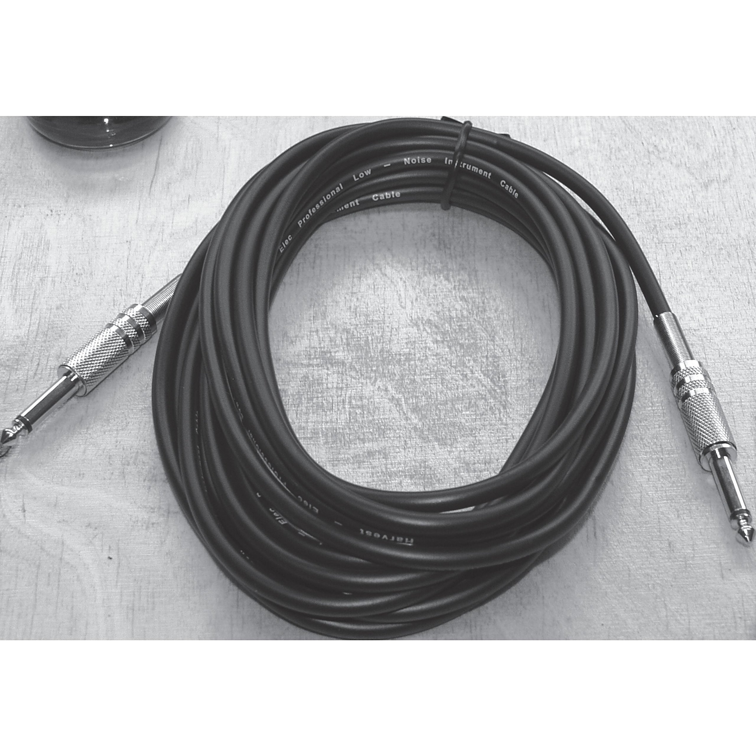 MUSIC STORE Instrumentenkabel 6m – 2x 6,35mm Klinke (Mono), Vernickelte Kontakte, Für Gitarre, Bass & Keyboard