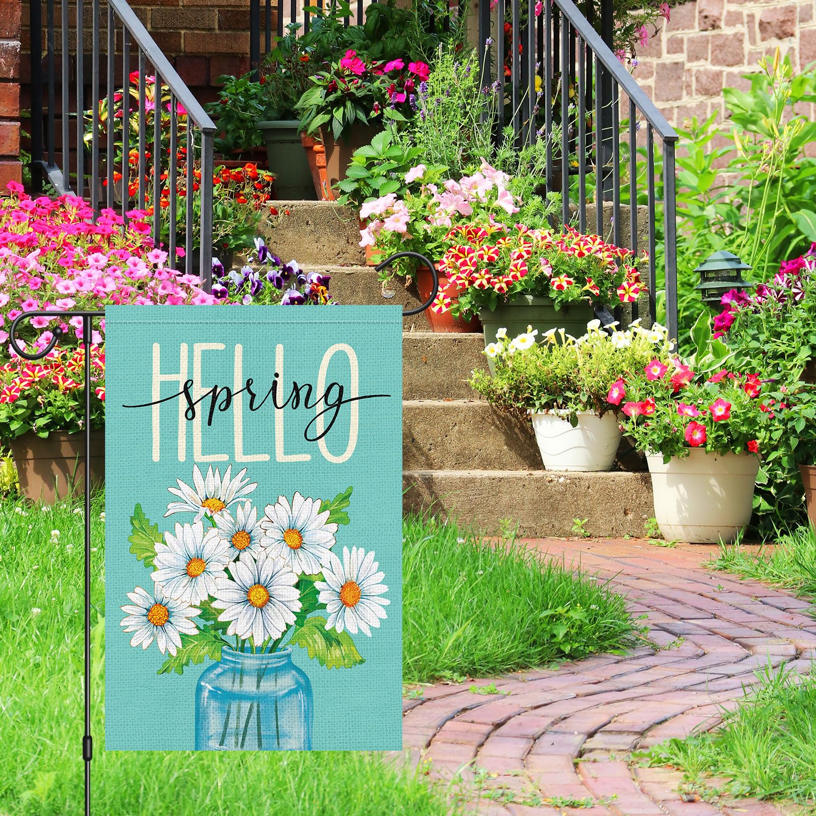 Bandera De Jardín De Prado De Verano Con Flores De Primavera De 12 X 18  Pulgadas, image size:1600x1600