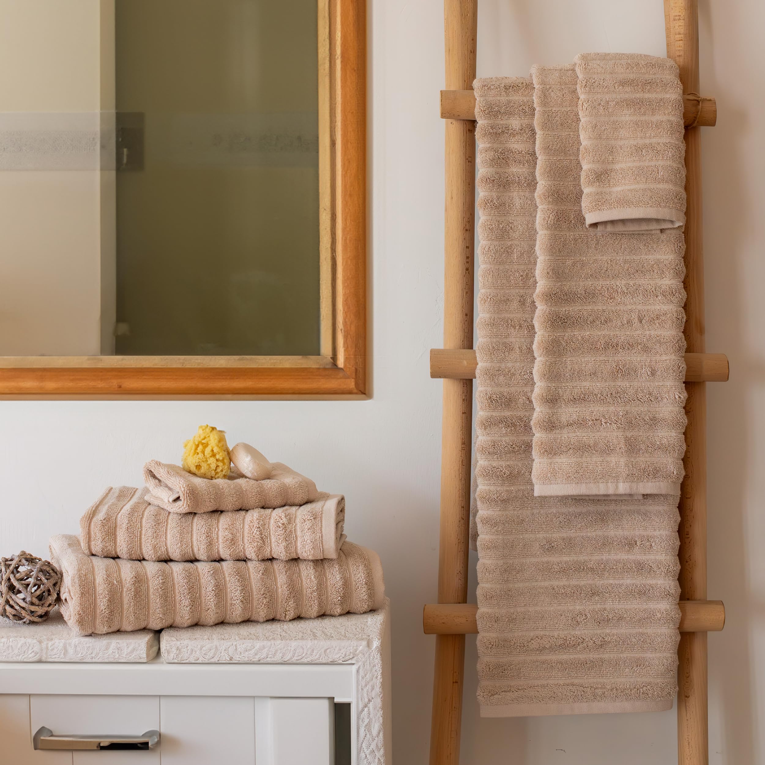 Türkisches Handtuch-Set 100% Baumwolle 620 g/m² Beige