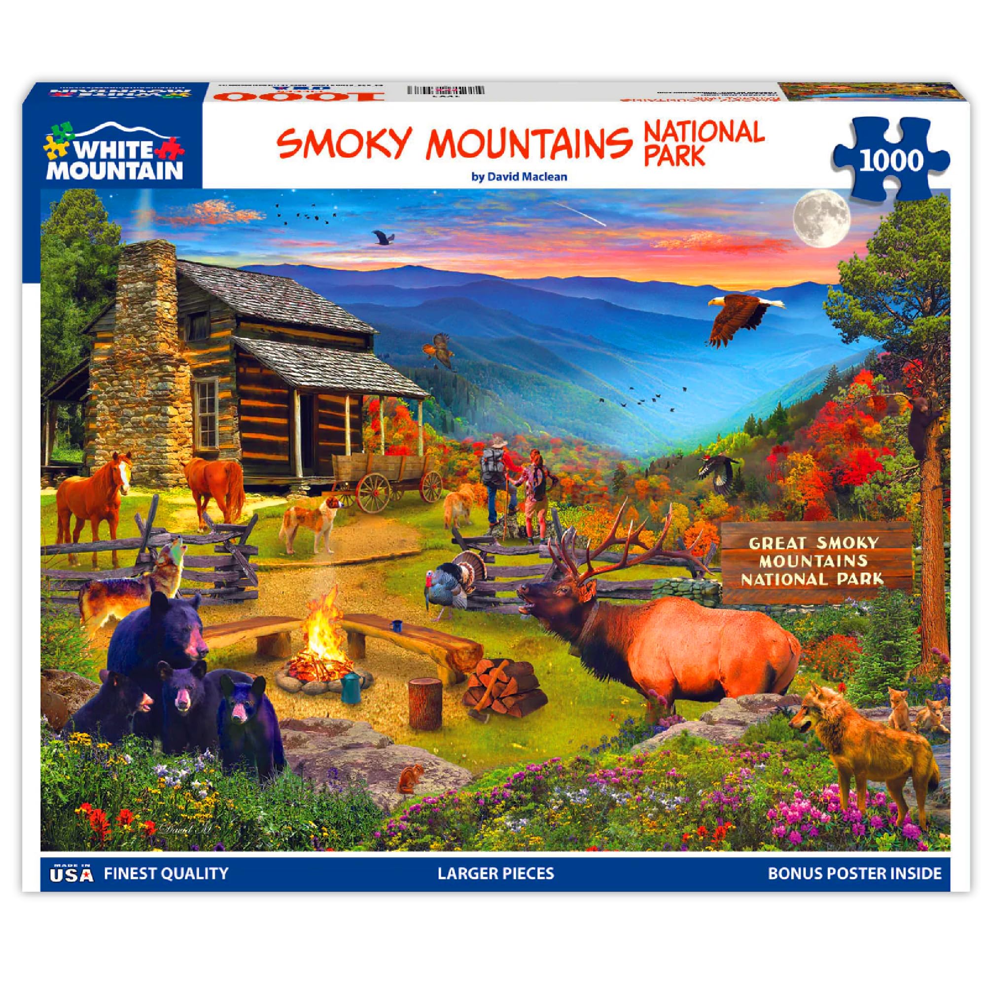 White Mountain Puzzles - Great Smoky National Park - 1000 Piece Jigsaw Puzzle for Adults & Kids - Fun Family Activity - 24"x30"