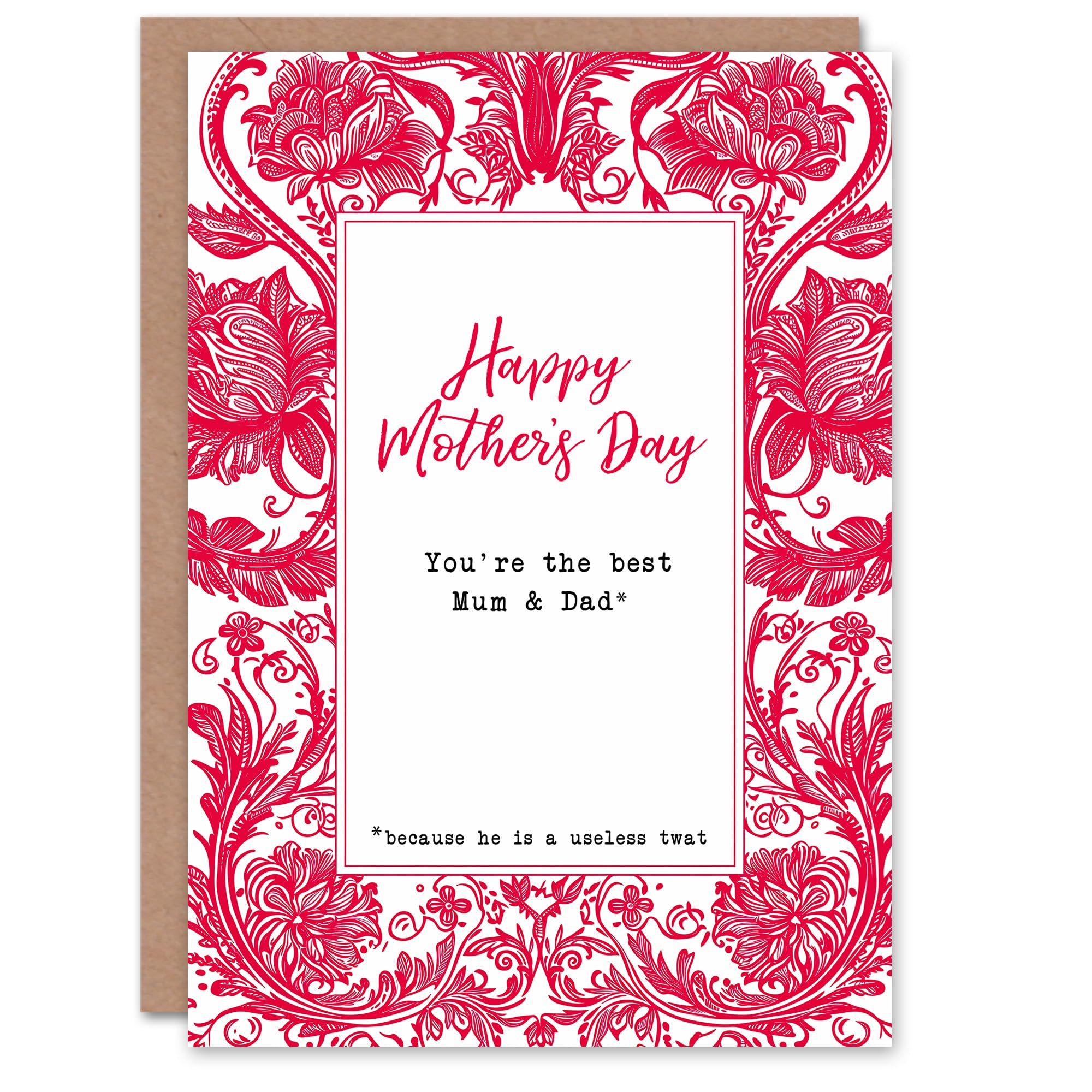 Artery8 Mother's Day You're the Best Mum and Dad Funny Adult Humour Joke Fun Greeting Card