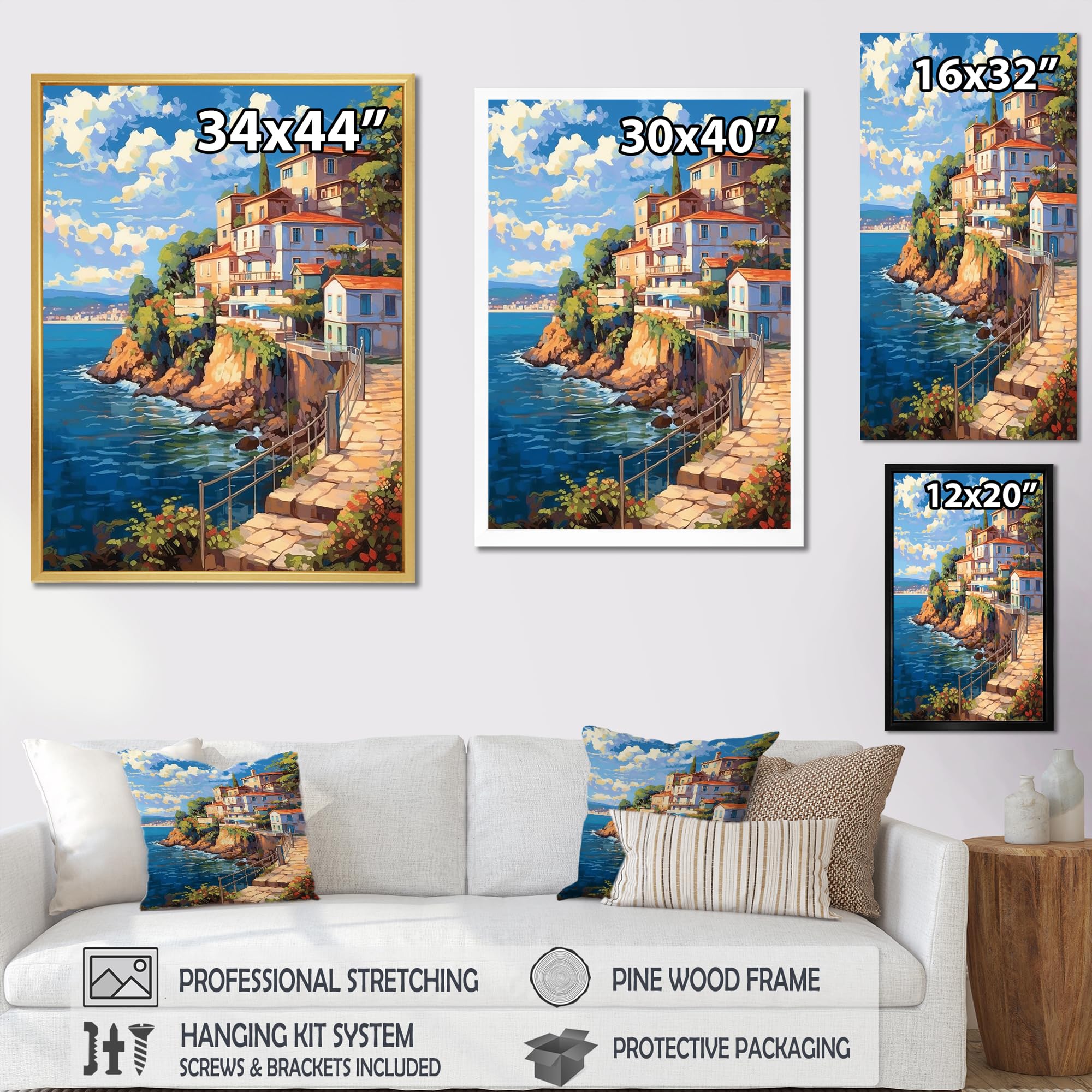 Amazon.com: DesignQ Large France Wall Art, France'S Picturesque
