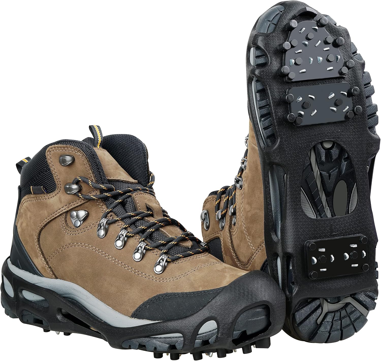 Ice Snow Traction Cleats Crampons Anti-Slip Snow Shoes Cleats Walking on Snow Ice Winter Walking Boots Cleats for Men Women : Clothing, Shoes & Jewelry