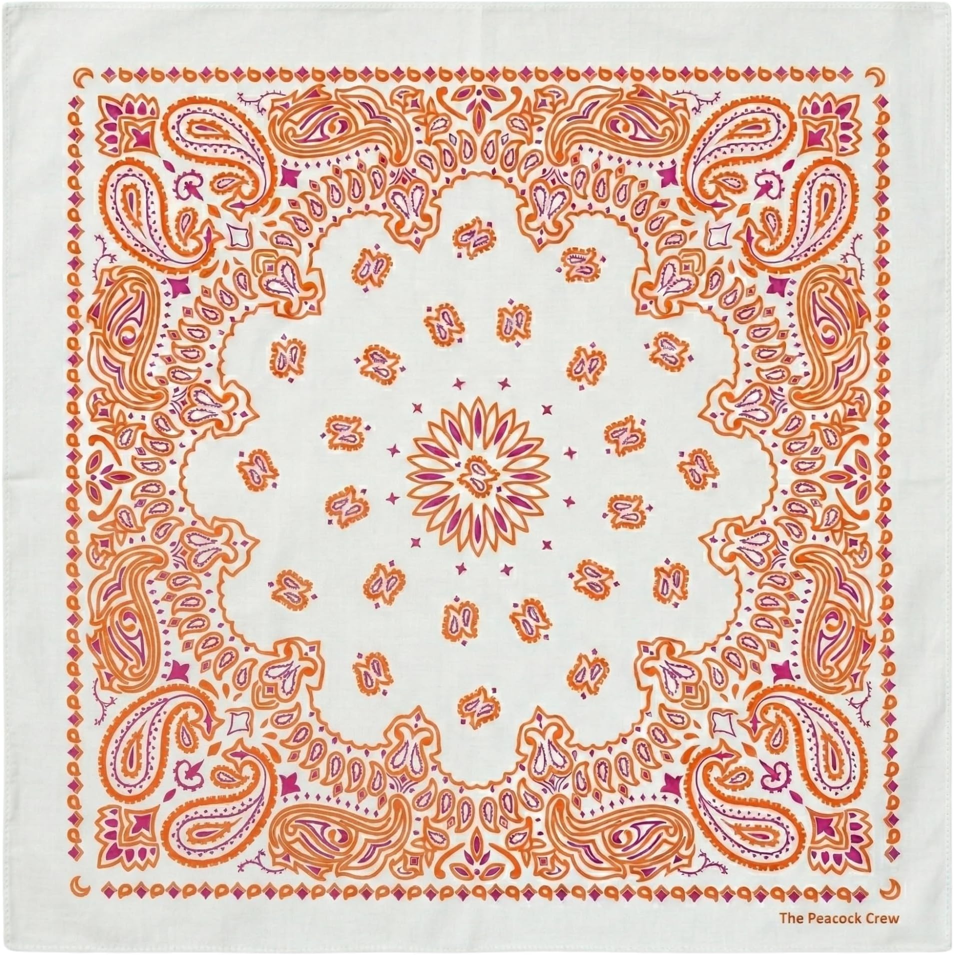 Premium Soft Cotton Designer Bandana for Men and Women 22x22 in