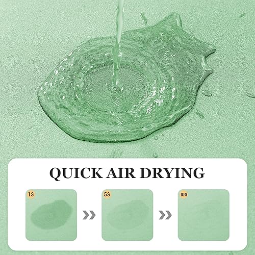 Miniatura 3 de Alfombra de baño ultra fina y antideslizante para debajo de la puerta, ultra absorbente, de secado rápido y lavable a máquina, tapetes con parte