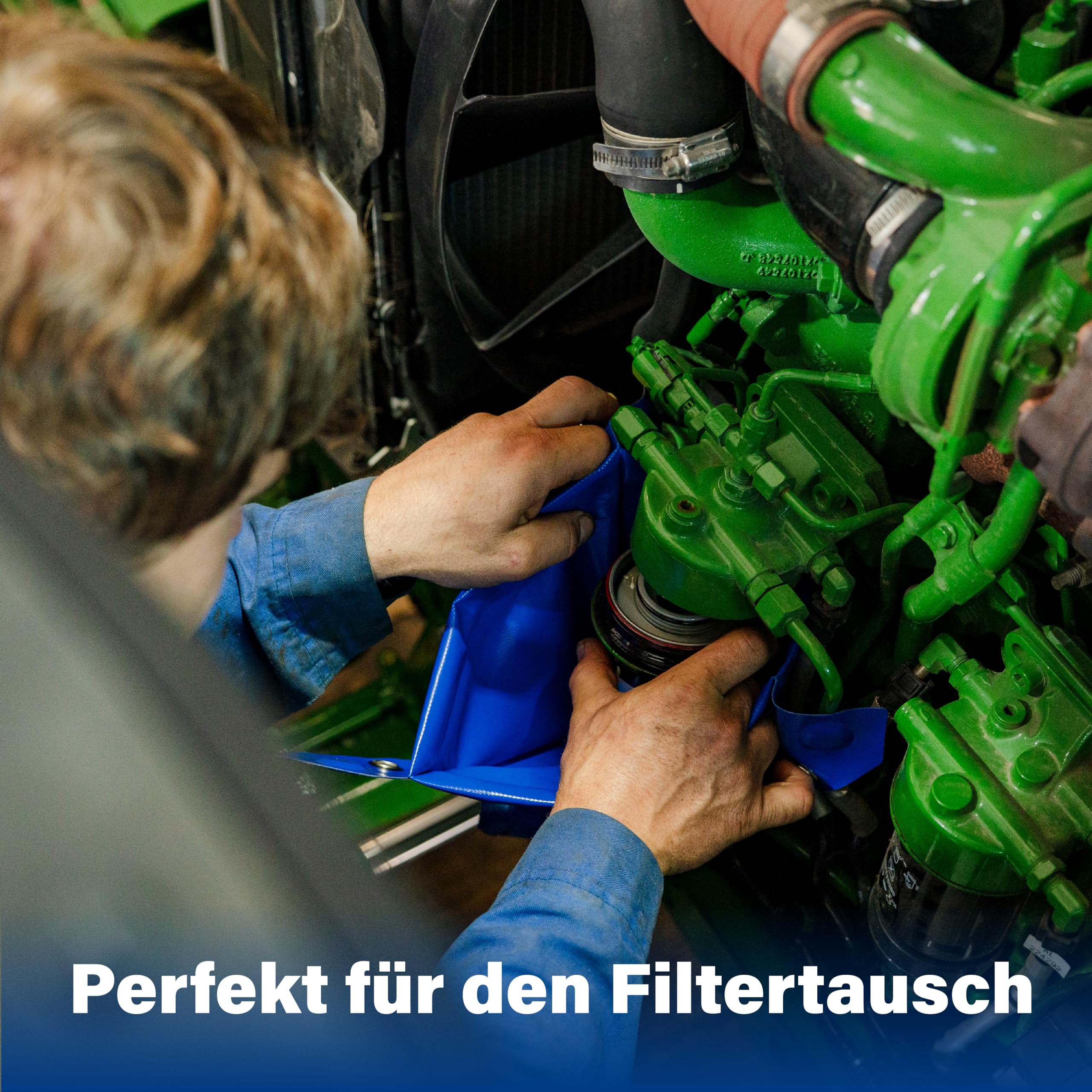 DERBLAUE® biegsame Flex-Trichter, 3/4 Zoll Anschluss, Magnete & Aufhängösen | zum Befüllen & Entleeren von Flüssigkeiten, formbare Seiten, 3 Laschen mit Magneten & Ösen, Verschlusskappe, ¾ Zoll Anschluss