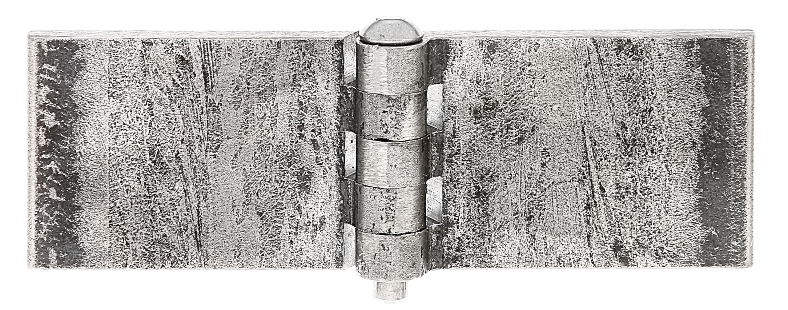 Alberts 860202 Scharnier | breit, zum Anschweißen | Stahl, roh, Silber, 40 x 60 mm | 10er Set