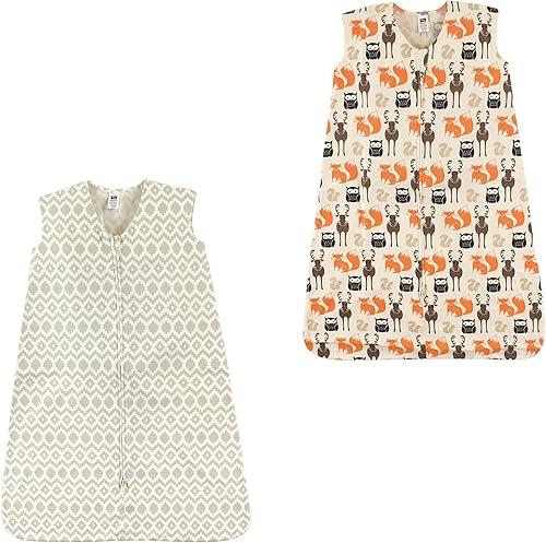 Hudson Baby Saco de dormir unisex de algodón sin mangas para bebé, saco de dormir, manta
