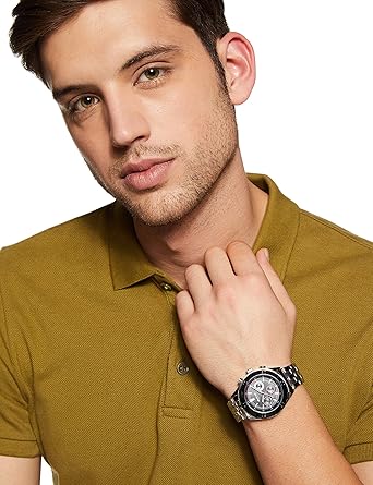 Titan Octane Chronograph Black Dial Men's Watch-NL9324KM01