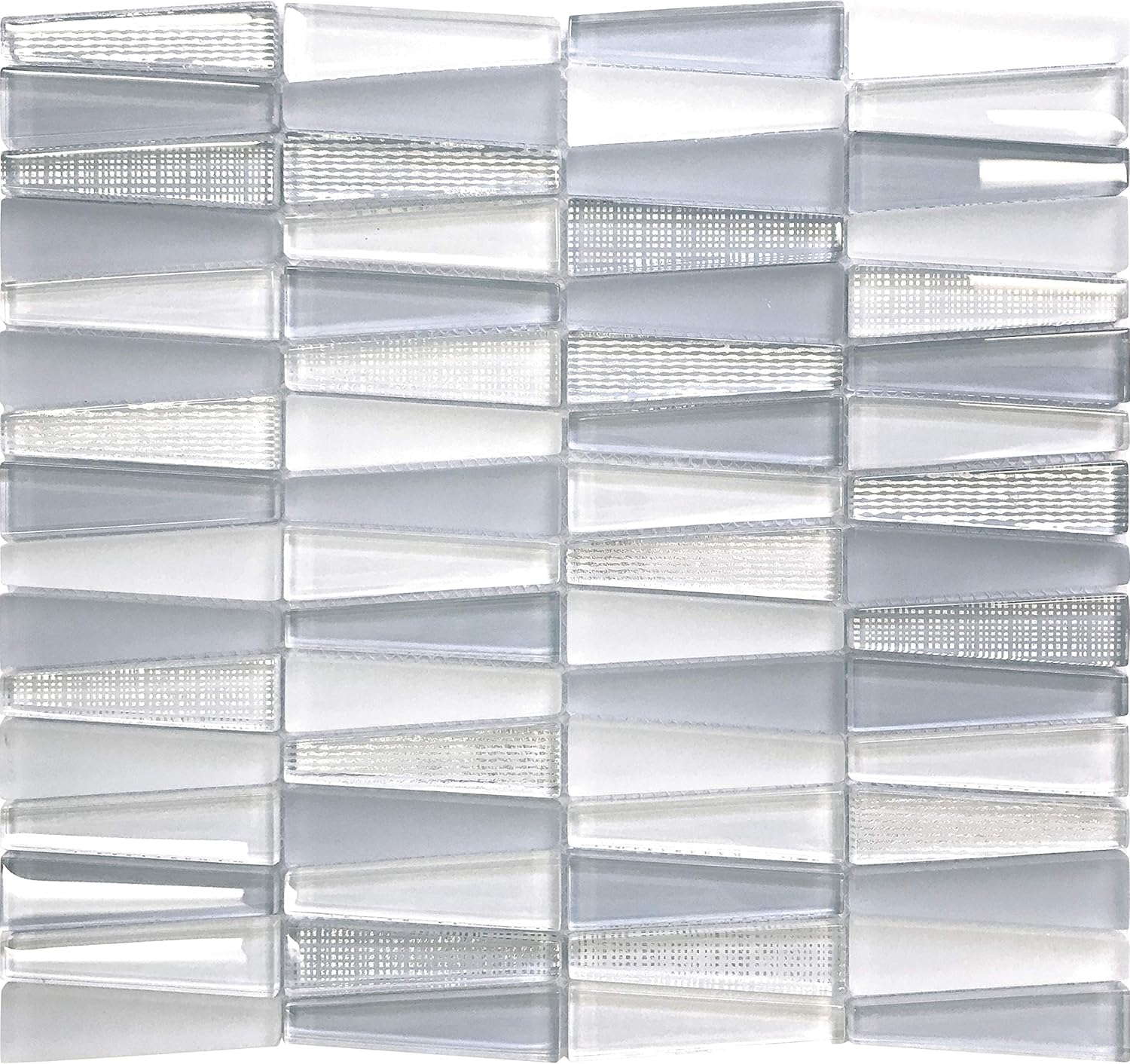 12"x12.9" Triangle Glass Mosaic Tile (5.38 Sq ft- Box of 5 Sheets)