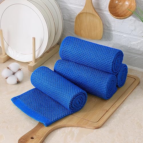 Miniatura 636 de Kitinjoy - Paños de cocina 100% algodón, paquete de 6 paños de cocina ultra suaves y absorbentes para secar platos, toallas de cocina de secado