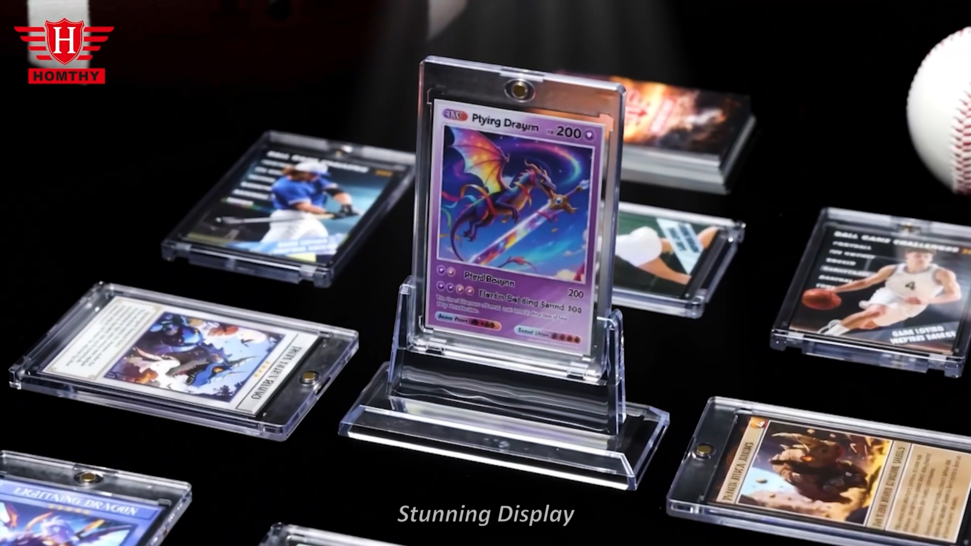 Amazon.com: Homthy 4ct Magnetic Card Holders for Trading Cards