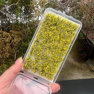 Miniature Flower Clusters for Model Scenery, 53Pcs 10 Colors 0.2Inch Height, Irregular Flower Bushes,Diorama Accessories for Landscape Train Railway Track, Car Model & Scene Diorama Building (No. 7)