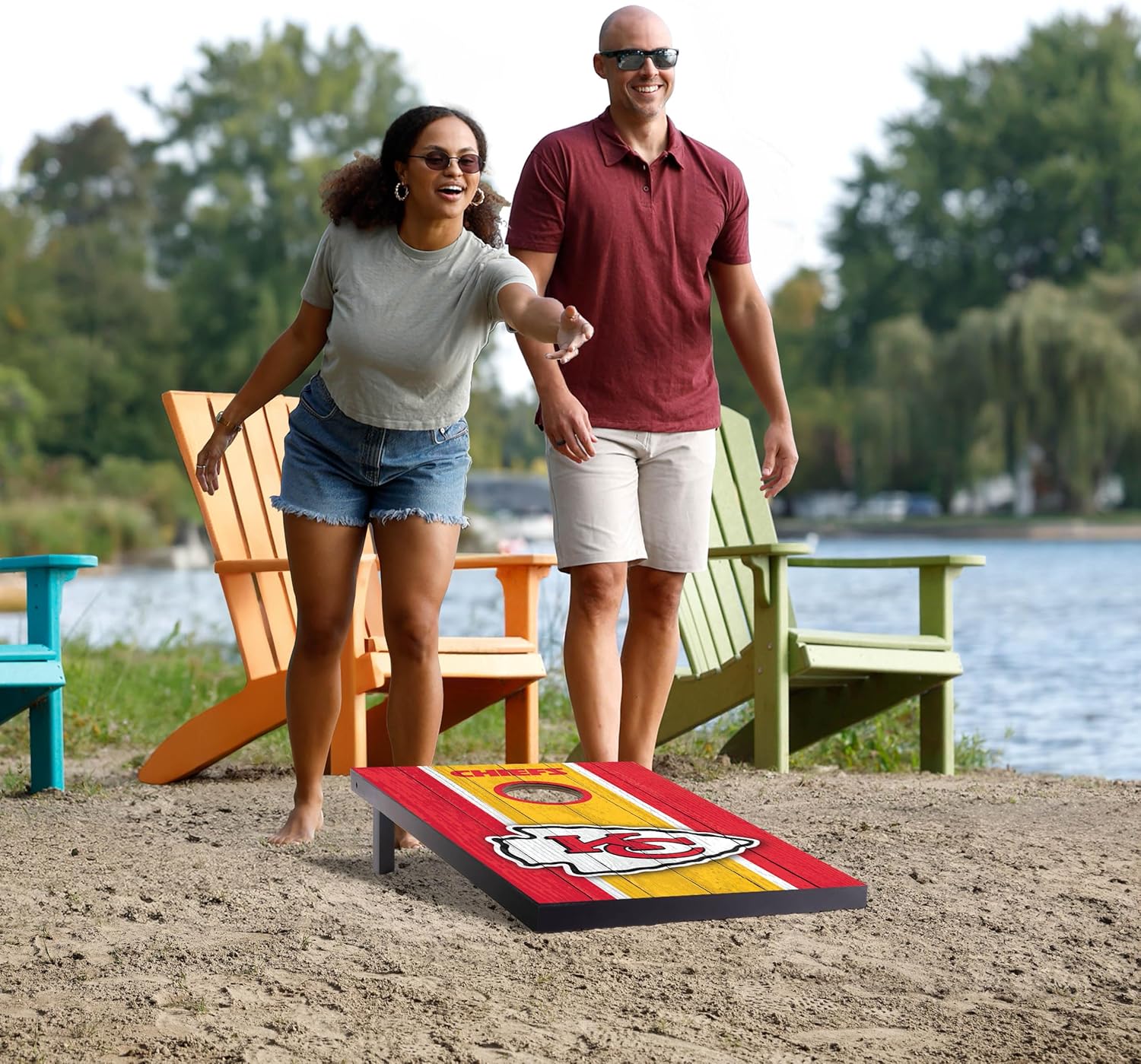YouTheFan NFL 2' x 3' Portable Cornhole Game with Logo Bags
