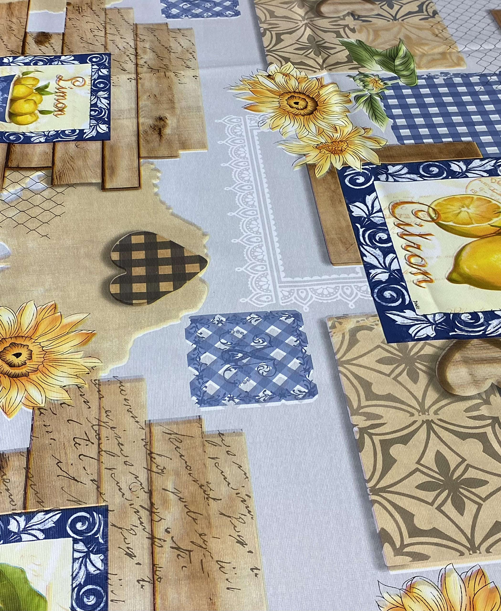Artwelt Tovaglia Decorativa Trasparente con Motivo Senza Rughe Impermeabile Lavabile Antimacchia Stampata Facile da Pulire Copritavolo per Tavolo da Cucina, Matrimoni (100X140cm, Rose 7A