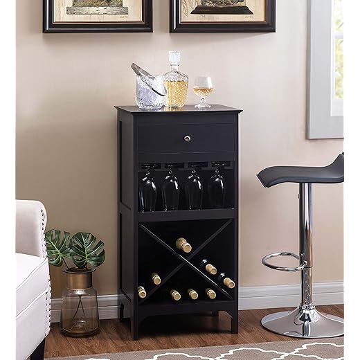 2L Lifestyle Paxton Bar Wine Cabinet, Large, Espresso
