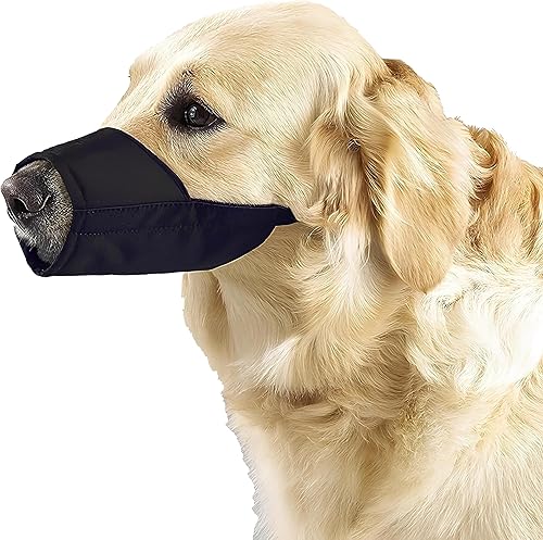 Bozales para perros pequeños, bozal suave para cachorros para aseo, mejillón para dejar de morder, ladrar y masticar, 5 colores, 5 tamaños (negro,