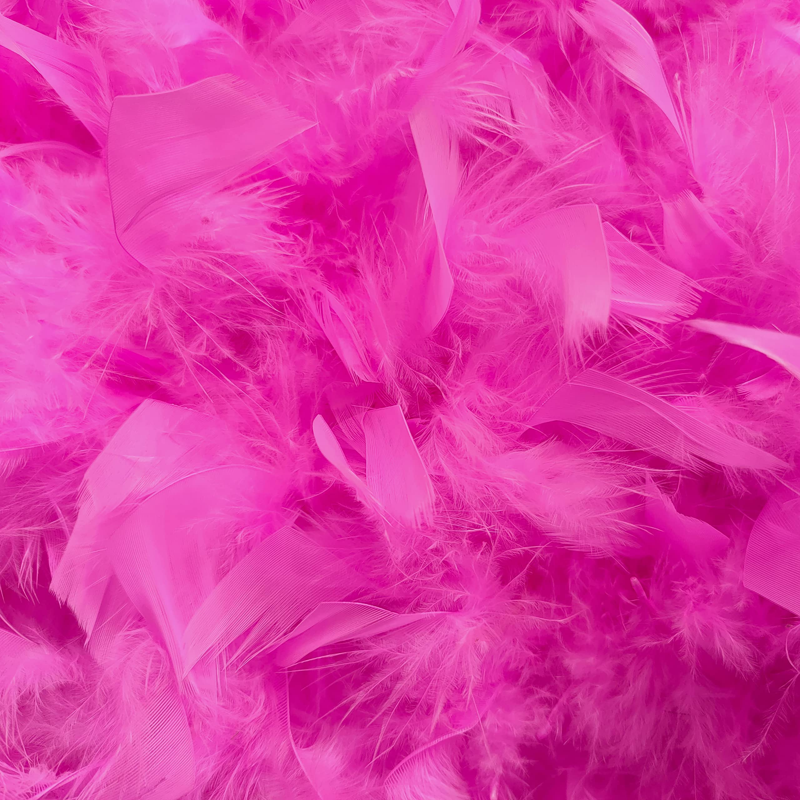 AIDUZETY Bright Pink Feather Boa 47g for Party, Halloween Costume, and Christmas Tree