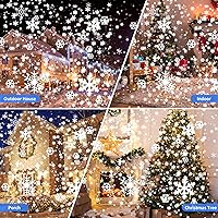 Vista 5 de Proyector de luces de Navidad para exteriores, impermeables y ajustables, luces LED de copo de nieve para interiores para Halloween, Navidad, fiesta