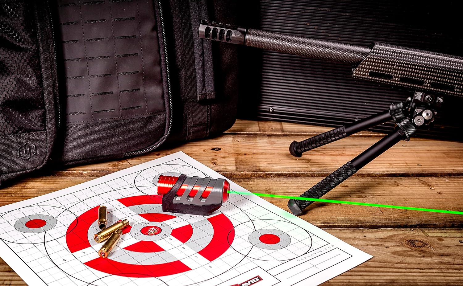 Real Avid Bore Sighting Laser - Green Laser Bore Sighter , Accurate High Visibility Bore Sight Laser, All Calibers Rifle Bore Sighter Kit