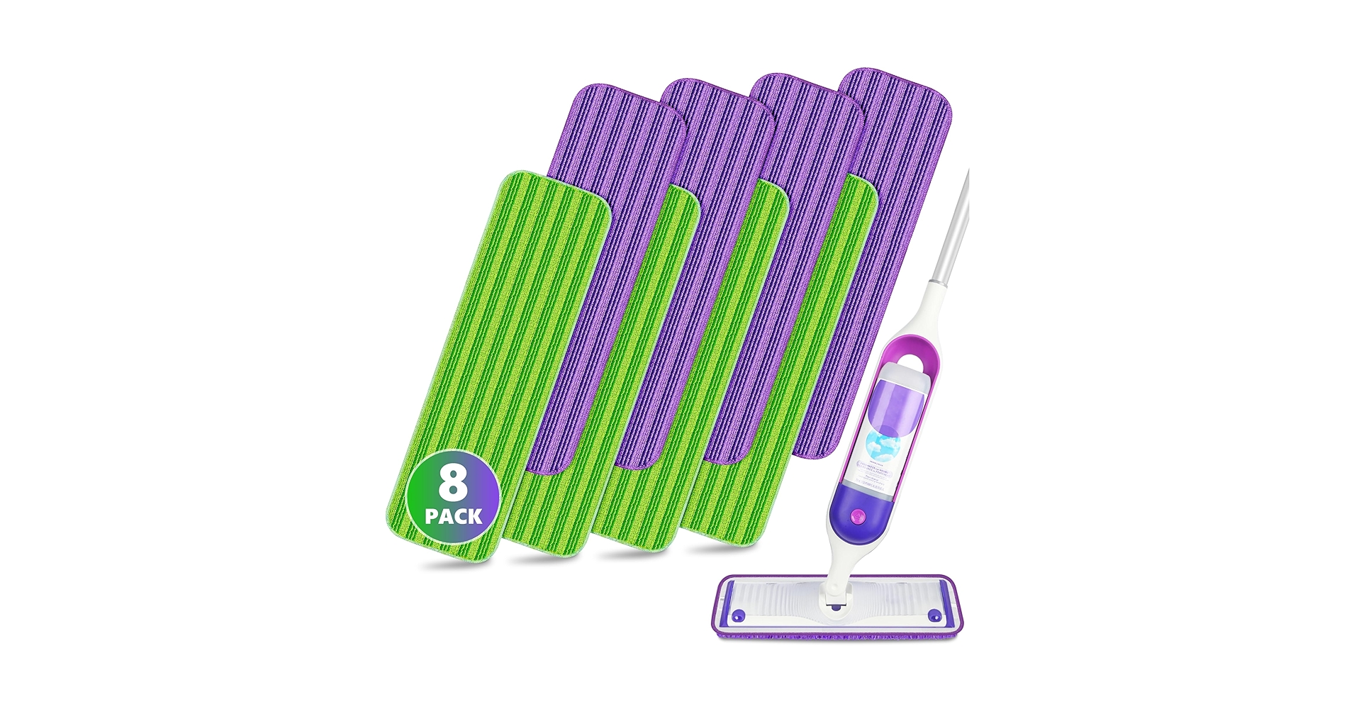 7 Pack Reusable Mop Pads For Swiffer Power Mop-MEXERRIS