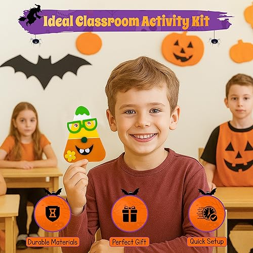 Miniatura 9 de 4E's Novelty Manualidades de Halloween para niños (paquete de 12) Kit de manualidades de espuma con imán de maíz Goofy Candy - Artes y manualidades