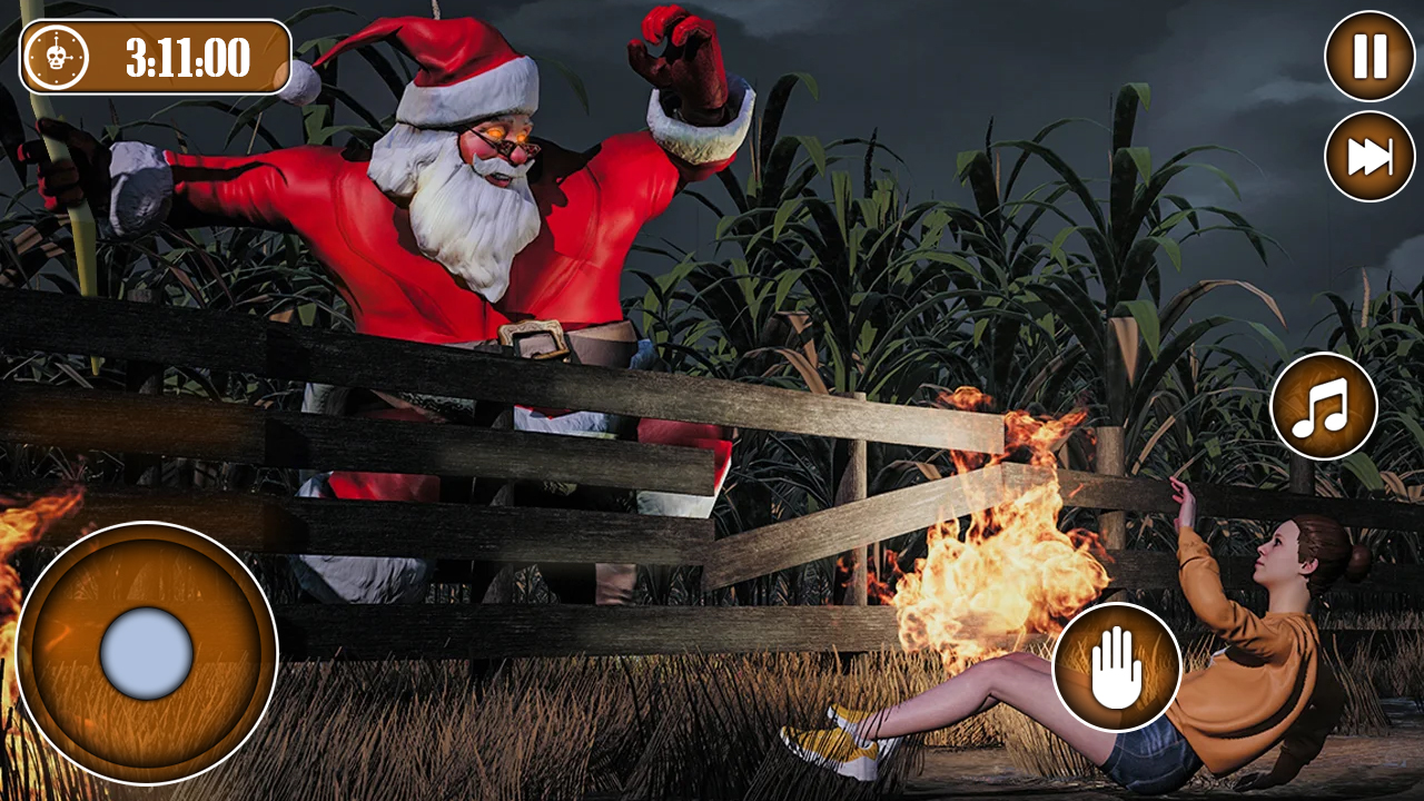 怖いクレイジーサンタホラーハウスクリスマスエスケープシミュレーター