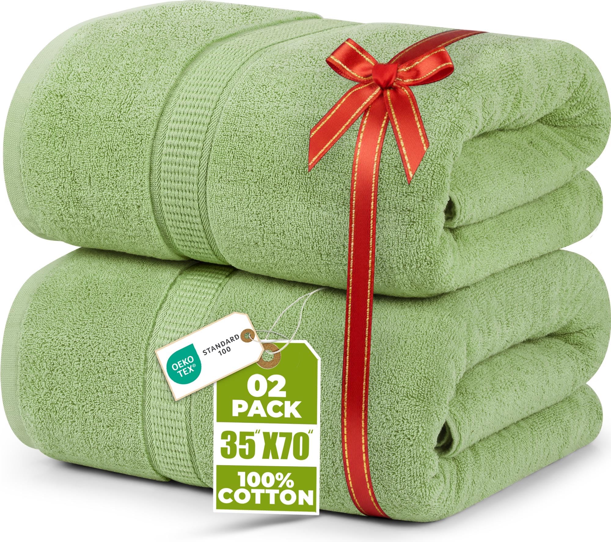 Utopia Towels - Soft Cotton Extra Large Bath Towel 35 x 70 inches Bath Sheet (Navy Blue, 2)