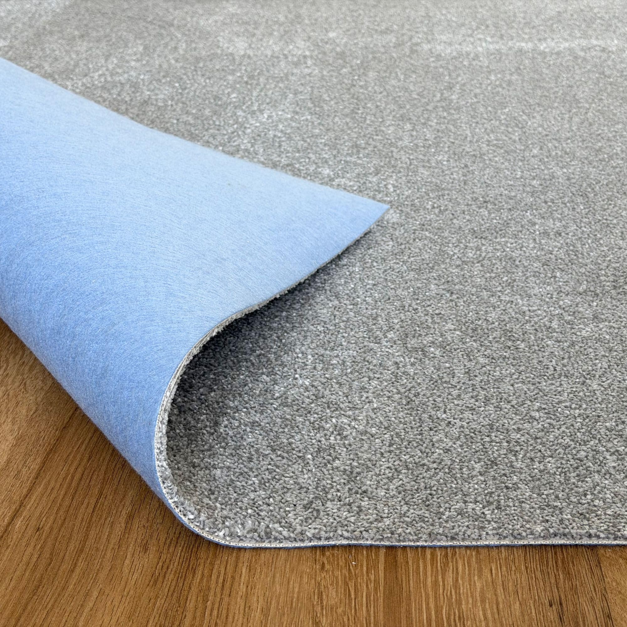 Steffensmeier Teppichboden Levanto Meterware | Auslegware für Wohnzimmer Schlafzimmer | Hellgrau, Größe: 100x200 cm