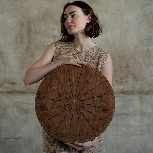 Miniatura 2 de Herramienta de curación de sonido "Waterfall Disk" de 20 pulgadas  Sonido de agua meditativo  Tambor de océano de madera  Sonido relajante para